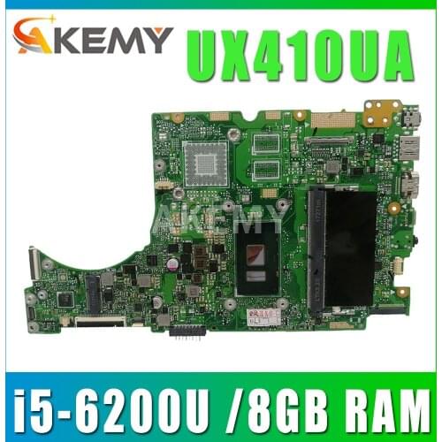 SAMXINNO UX410UA Motherboard For ASUS UX410UQ UX410UQK UX410UV UX410U RX410U Laotop Mainboard with i5-6200U CPU 8GB RAM