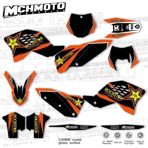 MCHMFG For KTM EXC SXF 125 250 300 450 530 2008 2009 2010 2011 Full Graphics Decals Stickers Motorcycle Background