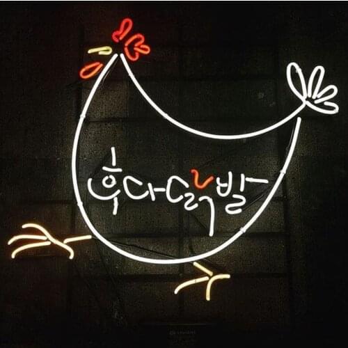 Neon Sign For Crispy Chicken Feet Real Glass Tubes Lamp Beer Hotel Lamp resterant light advertise custom LOGO Handmade art light