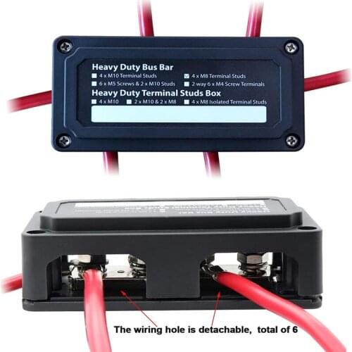 The new junction box M8 specification 300A high current 48V BUSBAR Ship RV Heavy-Duty Module Design Bus-Bar Box Terminal Board