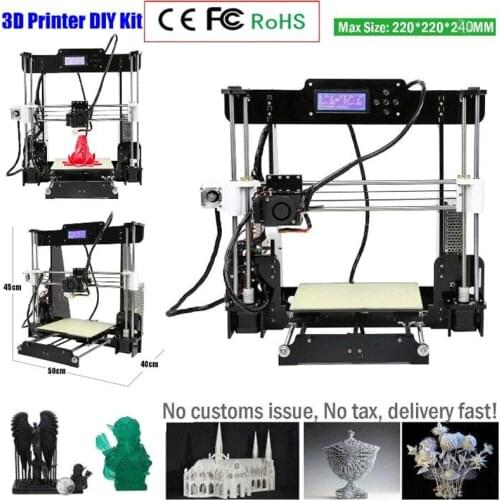 CTC zrprinting Newest Upgrade w5 3D DIY Printer High Accuracy Desktop Prusa i3 DIY Kit LCD Resume Power Failure Printing