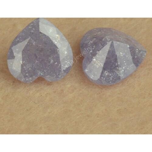 Sale 2*2~15*15mm A4 Lavender Violet Dyed Ice Zircon CZ Stone Heart Brilliant Cut Loose Cubic Zirconia Synthesis Gems For Jewelry