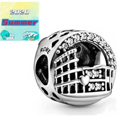 Fit Original Pandora Bracelets 2020 Summer NEW 925 Sterling Silver Beads The Rome Charm DIY Women Fashion Jewelry
