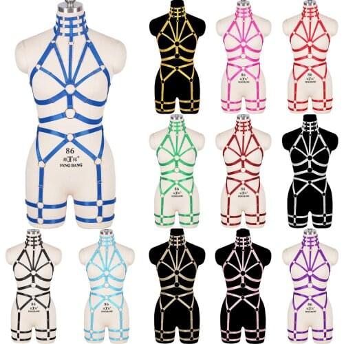 Garters Bondage Set Punk Gothic Clothes Bdsm Harness Fashion Belt Sexy Lingerie Womens Harness Bra Adjust Waist Suspender Belt
