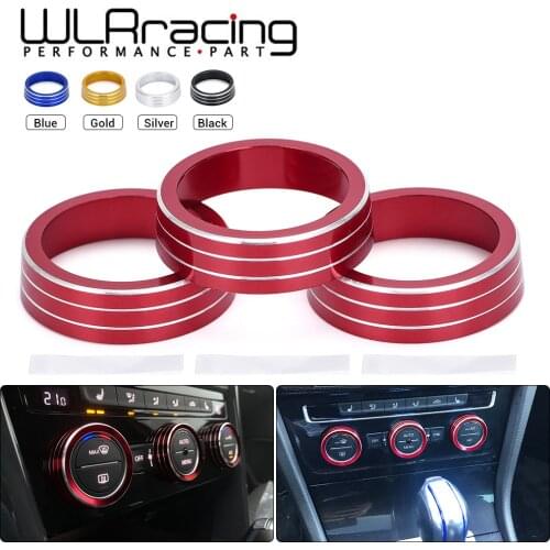 Air Conditioning Knob Decorative Cover Ring Adjust Trim Cover For VW Tiguan Atlas T-roc Ateca FR Passat B8 Variant 2017-2019