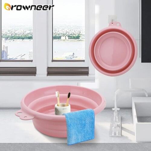 Folding Wash Basin Multi-purpose Outdoor Travel Plastic Thickened Hanging Washbasin Household Bathroom Kitchen Cleaning Tool