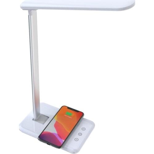 10W QI Wireless Charging LED Desk Lamp Eye Protect Study Business Light Table Lamp 5 Brightness Levels Eye-Caring Lamp