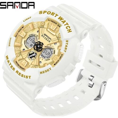 New Design Women Watches Multifunction Fashion Sport Watch Analog Digital Watch Original Brand SANDA Relogio Feminino 2021
