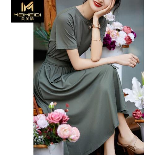 Women Dresses The Sense Of Ceremony In Spring And Summer! 2021 Round Neck Short Sleeve Dress For Women Vestido De Mujer