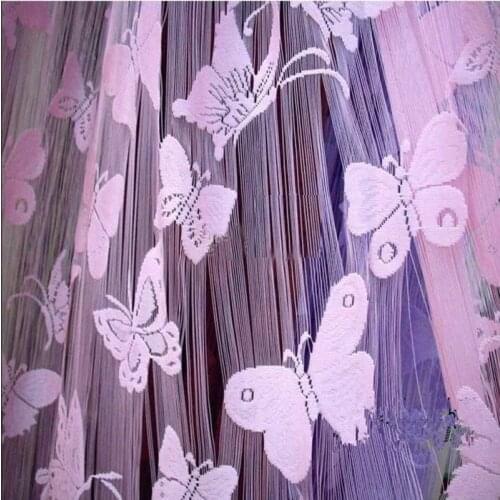 1*2 Door Curtain Line Korean Butterfly Curtains String Hanging for Living Room Partition Window Decorative Drapes Bedroom Woven