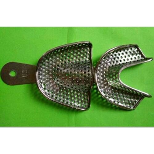 10 Pieces/ 5 pair High Quality Autoclavable Dental Impression Tray Denture Stainless Steel Impression Tray For Teeth Holder