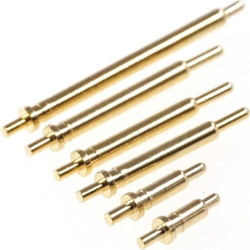 10pcs Spring Load Pogo Pin Connector Height 4.5 5 5.5 6 6.5 7 7.5 8 8.5 9 10 10.5 11 12 12.5 13 14 16.5 mm Through Hole Flange