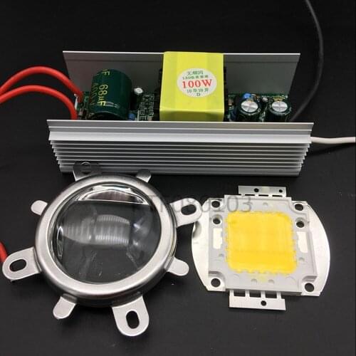 100W DIY LED Suite 100W Warm White 3500K LED 100W LED Driver 100W Lens and Reflectors