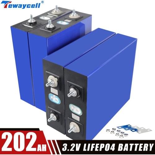 202Ah Lifepo4 Rechargable Battery Pack 3.2V Grade A Lithium Iron Phosphate Prismatic New Solar Cells Golf cart DIY 6.4V 12.8V
