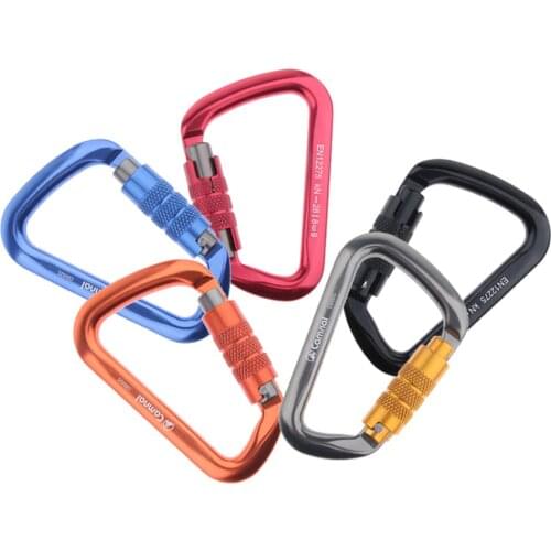 5pcs 28KN Rock Climbing Mountaineering Rappelling Auto Locking