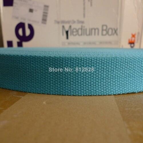 50 Yards 1.25'' 32mm #8 Turquoise Color Bag Straps Polyester Webbing