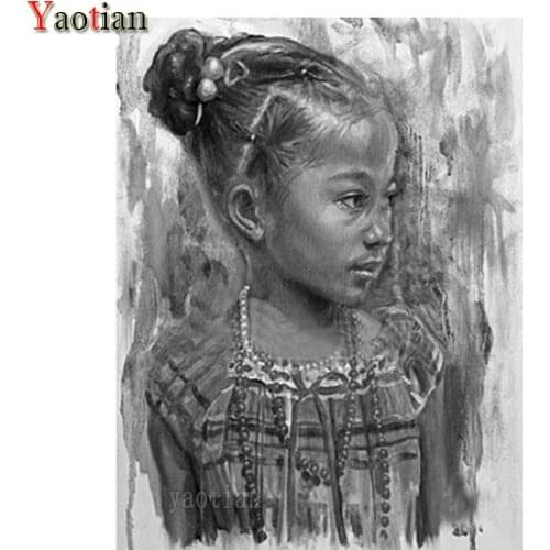 5D Diamond Painting Embroidery DIY Cross Stitch Kits African Girl Rhinestones Handmade Full Square Drill New Home Decor Gift