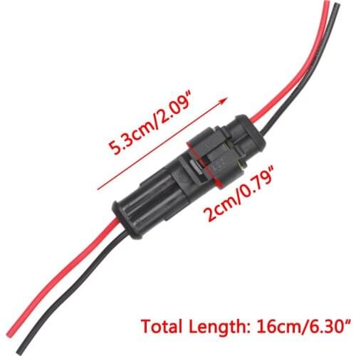 5 X 2 Pin Way Car Auto Waterproof Electrical Connector Plug Socket Wire Kit New