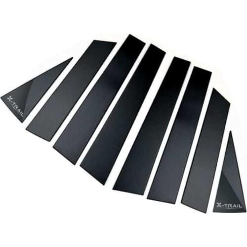 8pcs Stainless Steel window column trim accessories body decorative strip For Nissan X-Trail 2014 2015 2016 2017 2018 2019