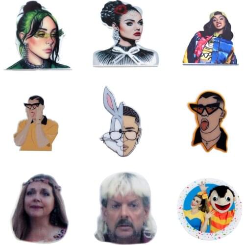 Acrylic DIY Craft Supplies Cartoon Movie idol Character Flat Back Custom Planar Resins DIY Hair Bows Phone Decorations,5Yc19710