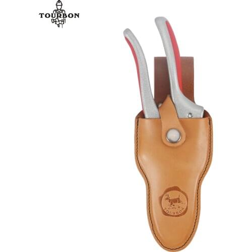 Tourbon Genuine Leather Pincer Pliers Holder Scissors Sheath Multi Tool Carrier Gardening Tools Holster Pruning Shears Pouch