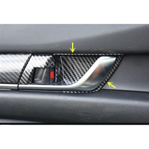 For Honda Accord Sedan 10th 2018 2019 2020 2021 Car Cover Stick Trim Inside Door Inner Handle Bowl Armrest Frame 4pcs