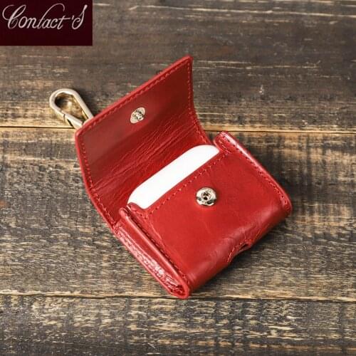 Genuine leather airpods case for apple airpods pro Earphone Box Bluetooth Headphone Cover Accessory Keychain Coque Headphone