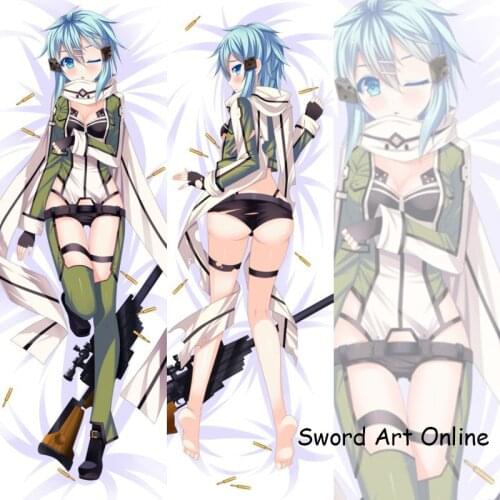 Cool Japanese Anime Pillowcase Sword Art Online SAO II ALO Sinon Cute Pillow Case Cover decorative Hugging Body Bedding