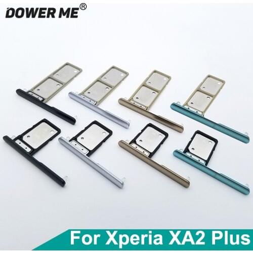 Dower Me Single Dual SIM Card Holder Reader Sim Tray Slot With Cover For Sony Xperia XA2 Plus XA2P 6inch