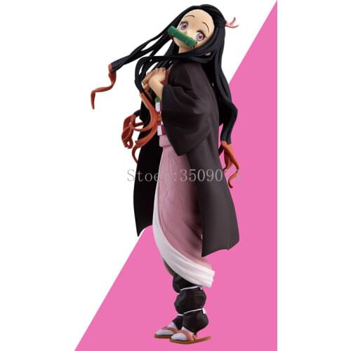 Demon Slayer Anime Figure Glitter & Glamours Kamado Nezuko Action Figure Kimetsu No Yaiba Kamado Nezuko Figurine Model Doll Gift