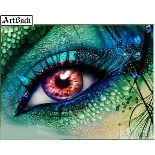 Full square drill 5d diy diamond painting eye picture home decoration diamond mosaic new arrival diamond cross stitch