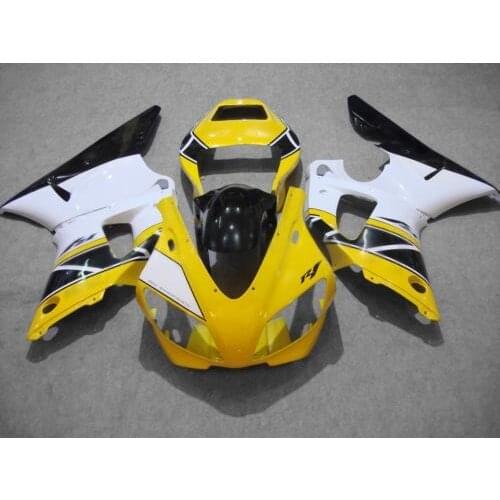 Motorcycle Fairing kit for YAMAHA YZFR1 98 99 YZF R1 1998 1999 YZF1000 yzfr1 98 99 ABS white yellow Fairings set+7gifts YK23