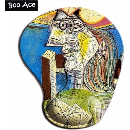 Painting Pattern Mousepad with Silicone Gel Wrist Support - Protect Your Wrists and De-clutter Your Desk