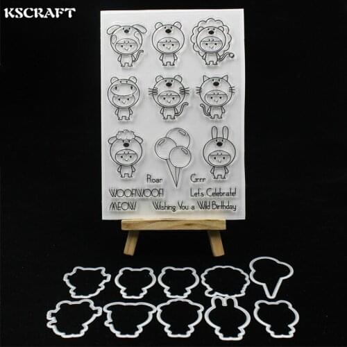 KSCRAFT Wild Birthday Stamp Metal Cutting Dies Stencils for DIY Scrapbooking/photo album Decorative Embossing DIY Paper Cards