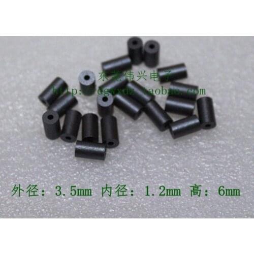 Small Magnetic Ring Ferrite Magnetic Bead 3.5*1.2*6 Anti-interference Magnetic Core Hollow Magnetic Ring Filter Pin Small Magnet