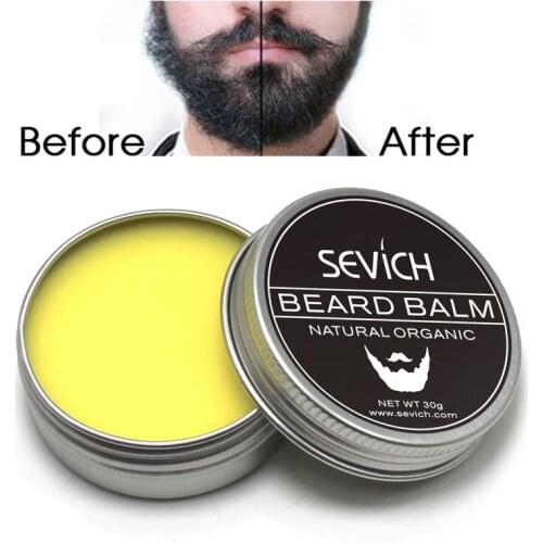 30g Natural Men Beard Oil Conditioner Balm Growth Organic Moustache Wax for Beard Styling 2019 New Pro Men Beard Care Oil