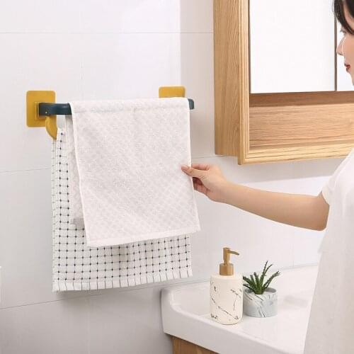 Multifunctional Folding Towel Rack Kitchen Bathroom Hanger Punch-free Bathroom Double Towel Bar Bathroom Hanger Towel Rack