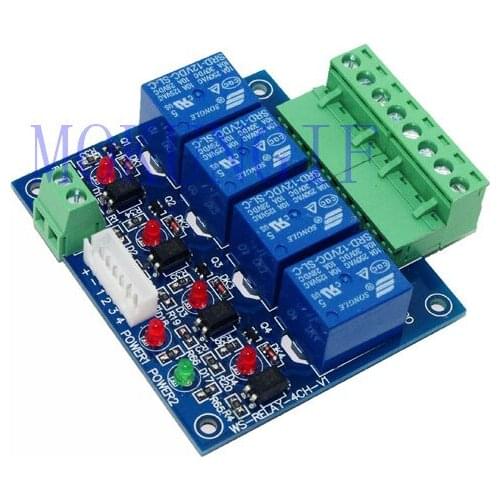 Mokungif 10sets 4CH dmx 512 LED Controller 4channel DMX512 RELAY OUTPUT Decoder Max 10A for led lamp led strip WS-DMX-RELAY-4CH