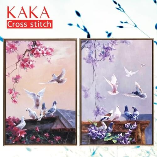 Cross stitch kits,Embroidery needlework sets with printed pattern,11CT-5D canvas for Home Decor Painting,Animals Full NCKA005