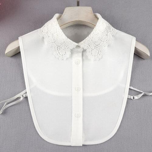 Fashion Women Fake Collar Female Sweater Dress Shirt False Collar Ladies Detachable Collar Lapel Shirt Blouse Top Decororation