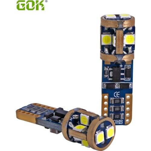 50pcs New W5W T10 LED Canbus Error Free t10 10SMD led 3030 6000K White CarInterior Wedge Marker Dome Door Reading Light Bulb