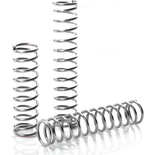 10pcs 0.6 Wire diameter Stainless steel Compression springs Y-type Pressure spring 11mm-12mm Outside diameter 10-50mm Length