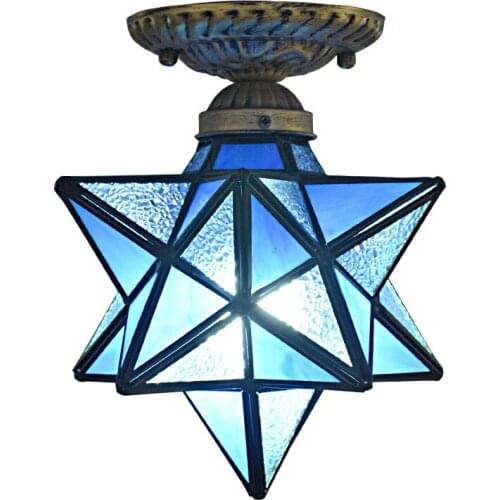 Factory direct selling glass star chandelier, restaurant study aisle bar chandelier, post-modern retro Chandelier