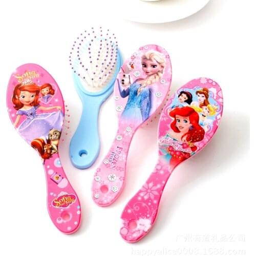 Disney Frozen Elsa Comb Mickey Minnie Comb Hair Care Brushes Baby Girls Dress Up Anti-Static Brush Comb Makeups Toy Gifts