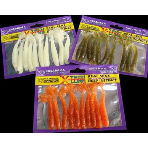 Fishing Soft Bait Lure Screw T Tail Long Tails Fish 75mm/2g Worm Bait Artificial Lures 10 Pieces Bag