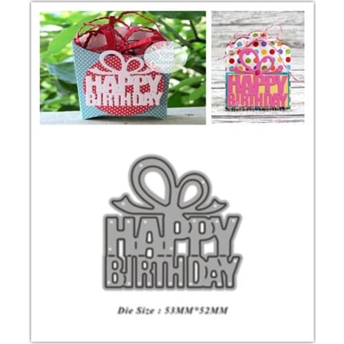 Happy Birthday tag Metal Cutting Dies Stencil for DIY Scrapbooking Photo Album Embossing Paper Cards Crafts Diecuts New 2021