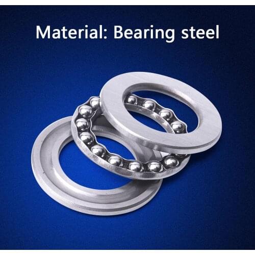 1 PC Bearing Steel Axial Thrust Ball Bearing 51100 to 51105 Series Single Direction ID 10 - 25mm Thrust ball bearings