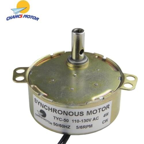 CHANCS AC Synchronous Motor TYC-50 AC 110V 5-6 RPM CW low Speed motor low noise for heater and electric fan ect
