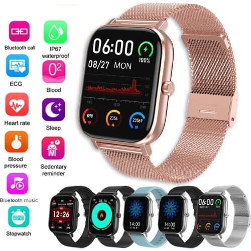Smart Watch Men Women Bluetooth Call Custom Dial Full Touch Screen Waterproof Smartwatch For Android IOS Sports Fitness Tracker