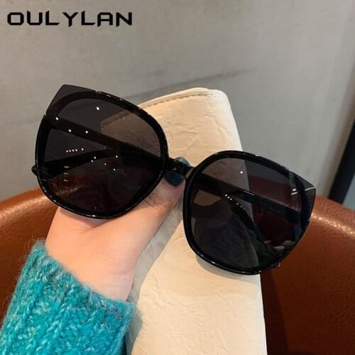 Oulylan New Trends Oversized Cat Eye Sunglasses Women Men Vintage Shades Colored Eyewear Luxury Designer Sun Glasses UV400